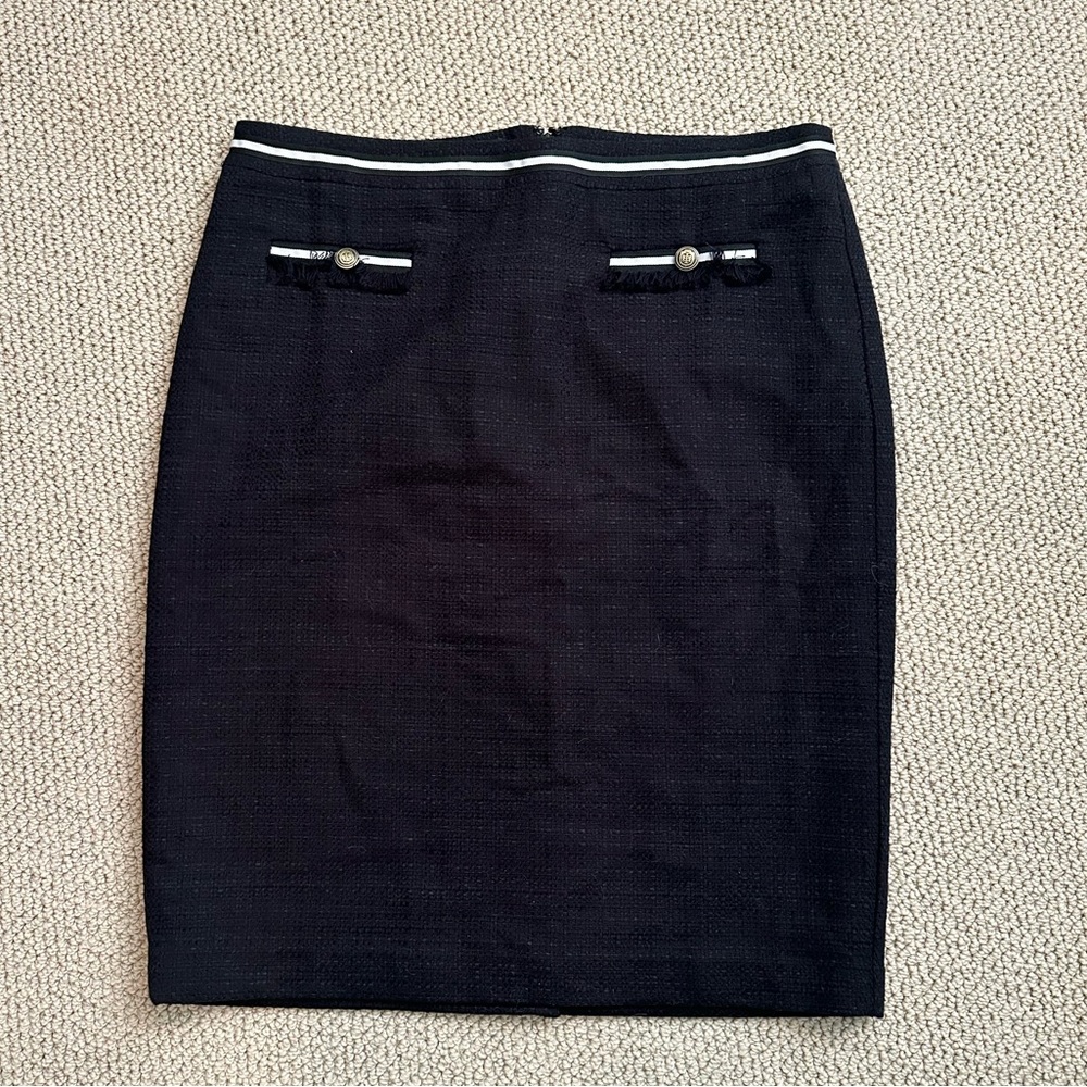 Talbots Black Tweed Skirt -Size 12